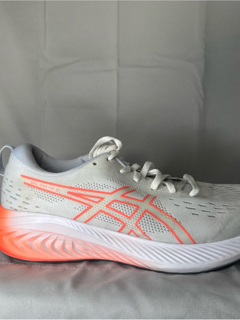 Asics Gel-Excite 10 Womens Size 10 White Sunrise Red Running Shoes Sneakers